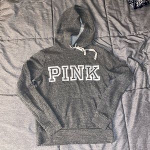 PINK grey hoodie sweatshirt size XS